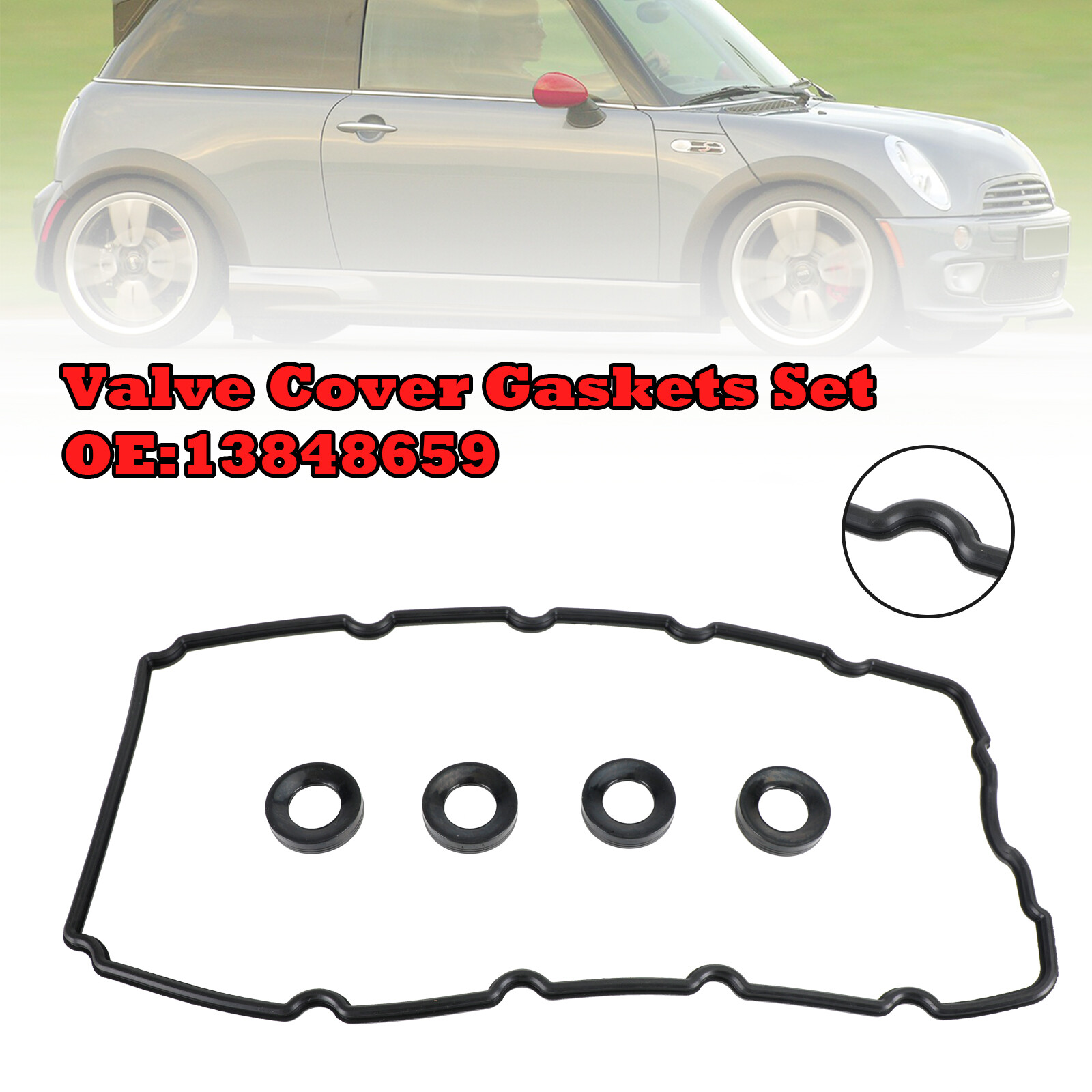 Valve Cover Gaskets Set 13848659 for Mini Cooper 2002-2008 RE U4