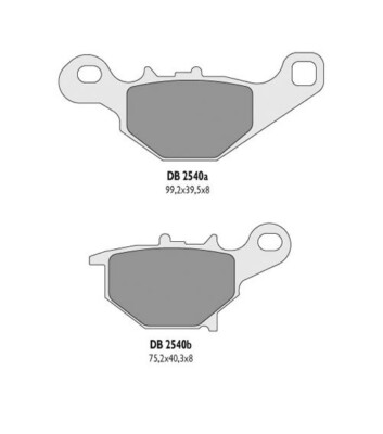 Cyleto Bremsbeläge Hinten Für RM65 (2003-2005) – 39,5x45x7,5 Mm, Halbmetallisch
