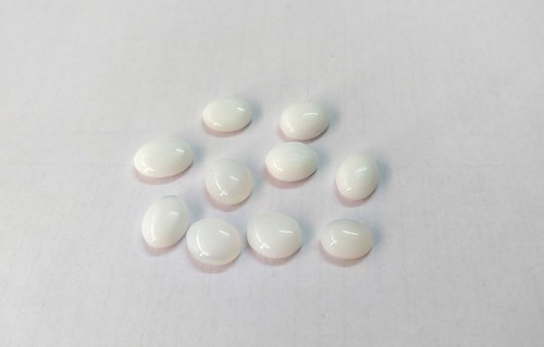 10 Pcs White Opal Cabochon Oval Shape, Smooth Opal Cabochon Jewelry Making A87 - 第 3/6 張圖片