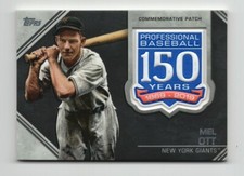 2019 Topps Update 150th Anniversary Manufactured Patches Mel Ott