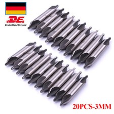 20x Zentrierbohrer 60&deg; HSS Kombiniert Center Bohrer Kegelsenker Senker Drill Bit