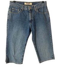 Vintage Paris Blues Capris Womens Size 7 Originals Cropped Blue Stretch Denim