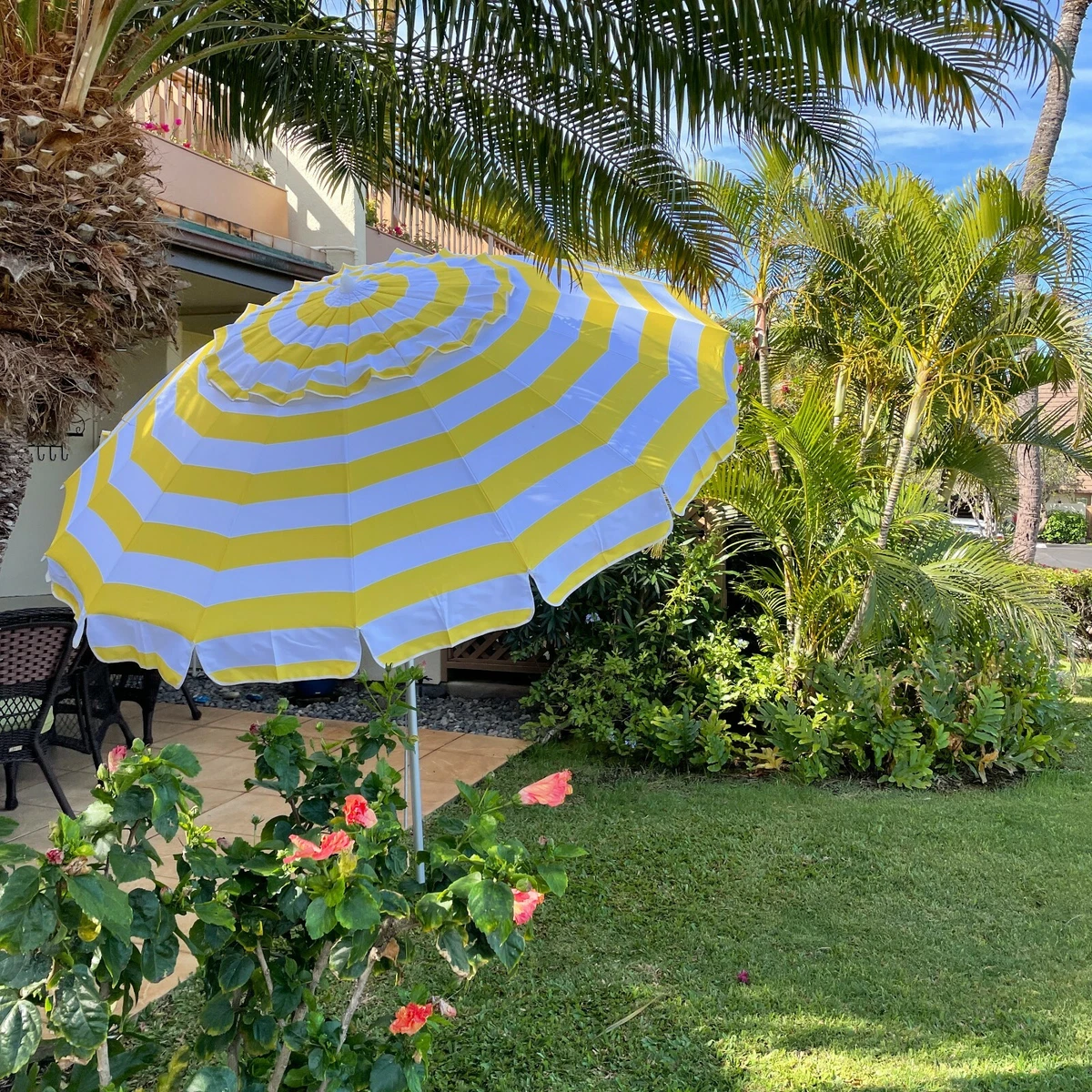 Patio umbrella yellow deals