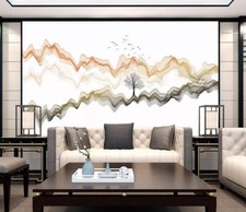 3D Gray Yellow Texture ZHUB2197 Wallpaper Wall Mural Removable Self-adhesive Ann