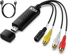 Video Capture Card, RCA to USB Video Capture Device, USB 2.0 VHS to Digital C...