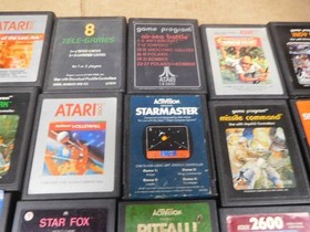 Atari 2600 Game Lot of 42 AS-IS Untested MASH Commando Raid Star Fox Donkey Kong