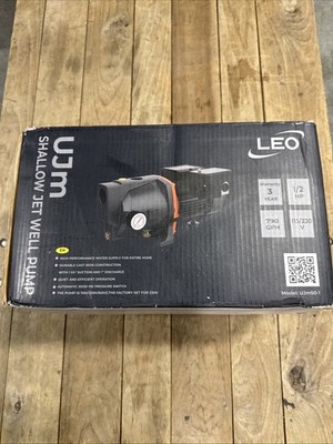 Leo UJm50-1, 1/2HP 115/230-Volt Cast Iron Shallow Well Jet Pump, Open Box