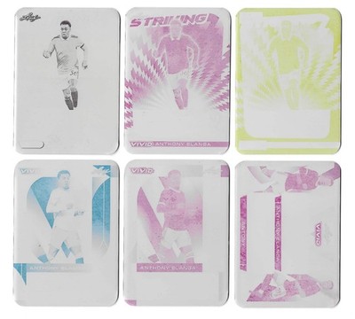 Leaf Vivid Soccer 2022 - 6 verschiedene Anthony Elanga & Antony 1/1 Druckplatten