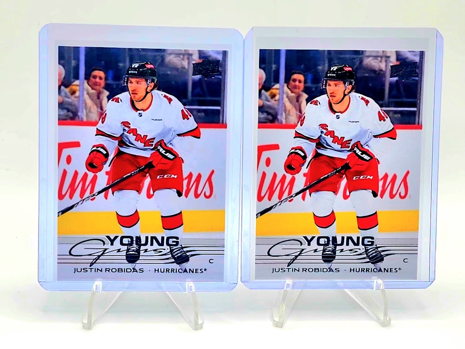 2025-26 Upper Deck Series 1 - Young Guns Justin Robidas #243 (RC) HURRICANES