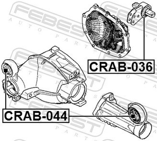 Support FEBEST CRAB-036, Différentiel Pour JEEP - Photo 2/7