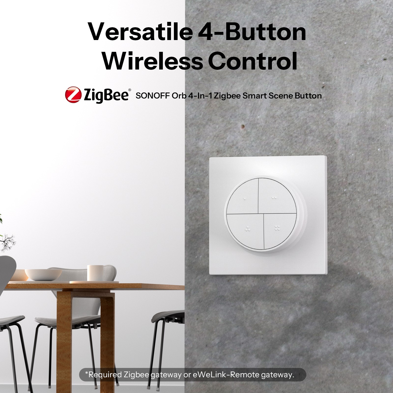 SONOFF SNZB-01M Wireless Button Switch, Zigbee 3.0 Smart Home