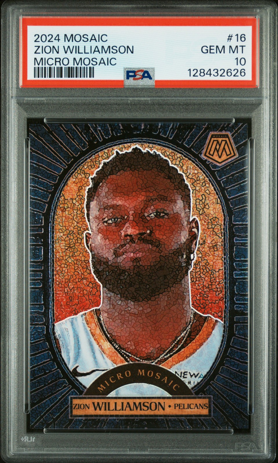 2024 PANINI MOSAIC MICRO MOSAIC #16 ZION WILLIAMSON PSA 10