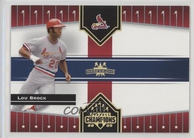 2005 Donruss Champions Gold Impressions 38/50 Lou Brock #252 HOF 0t2