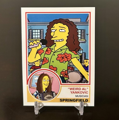 #ad Weird Al Yankovic Simpsons HD Quality Custom Retro Baseball Card $3.99
