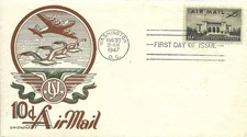 FDC C34 - 10¢ Pan American Building - 8/30/1947 - Washington, DC - Staehle