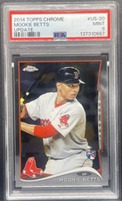 2014 Topps Chrome Update - Mookie Betts Rookie Card #US-20 RC Graded PSA 9 MINT. rookie card picture