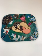 Vintage 90s Looney Toons Taz Computer mouse pad 1994 Warner Bros