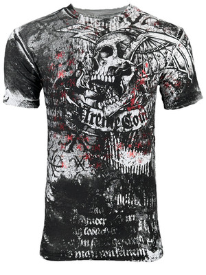 Xtreme Couture by Affliction Men'S T-Shirt Combatant Skull Biker S-5XL