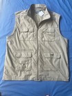 NEW MOUNTAIN WAREHOUSE XXXL MENS BEIGE FISHING GILET JACKET 27" UNDERARM 33" LON