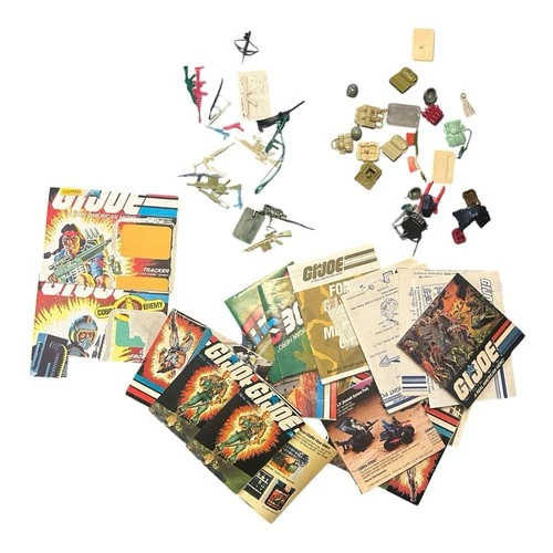 Vintage 80’s GI Joe Weapons, Backpacks & Accessories Papers Lot Random