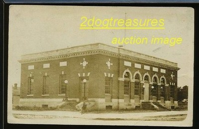 RPPc Boy Wheelchair Front Post Office Brainerd Mn Old Minnesota Minn Real Photo