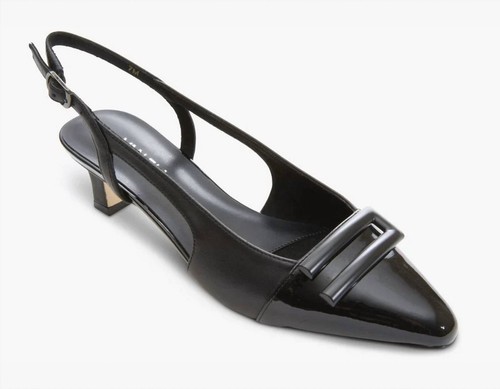 Vaneli Women's Tady Slingback Pump Black Nappa W/black Patent