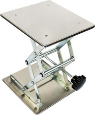 (R) 8x8 Lab Scissor Jack Lift Table SS304 Max. Height of 10" 33LBS Load