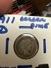 1911 D Barber Dime 90% Silver Very Good VG