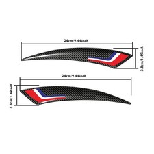 2Pcs Car Carbon Fiber Wheel Eyebrow Arch Trim Lips Fender Flares Protector Strip