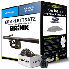Anhängerkupplung BRINK abnehmbar für SUBARU Impreza Stufenheck +E-Satz NEU ABE