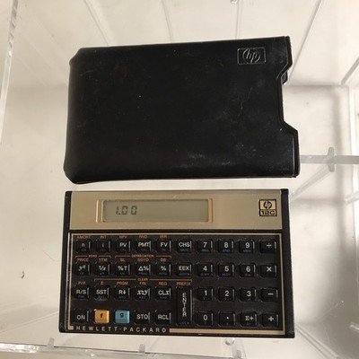 Vintage Hewlett Packard HP-12C Financial Calculator With Case Works Great HP12C