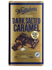 Whittaker's Dark Salted Caramel 62% Cocoa Dark Chocolate Block(New Zealand Made)