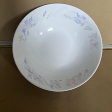 Excel Prestige Cereal Bowl Purple Pink Floral Flowers Pattern 