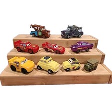 9x Disney Pixar Cars Lot Mattel Plastic Cars Tow Mater Luigi Sarge Ramone