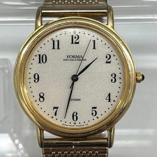 CITIZEN FORMA Gold 32mm Quartz Analog Bracelet Watch Used Running