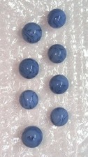 Vtg Blue Slag Swirl Glass Marbles Lot of 8 White  Navy Veins, Shooter  Players