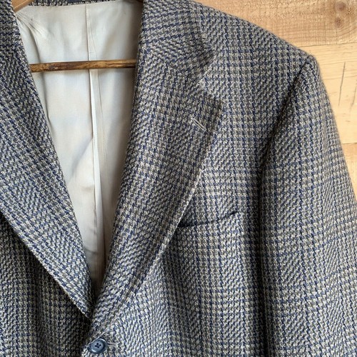 Stafford Options Suit Jacket Sport Coat 42R Tweed Houndstooth Plaid Wool - Picture 3 of 11