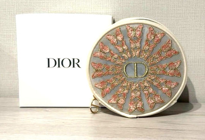 Dior Mother's Day 2026 Limited Butterfly Embroidered Round Pouch New With Box