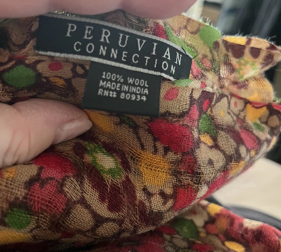 Peruvian Connection 100% Wool Large Lightweight S… - image 2