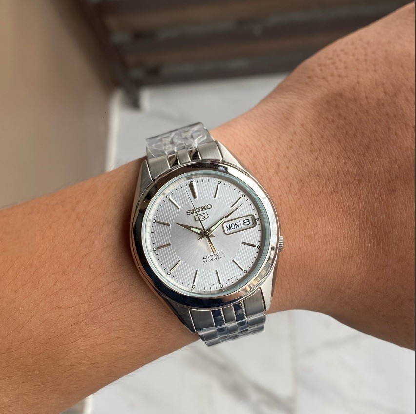 Seiko 5 SNKL15K1 Automatic Stainless Steel 21 Jewels Analog Men's