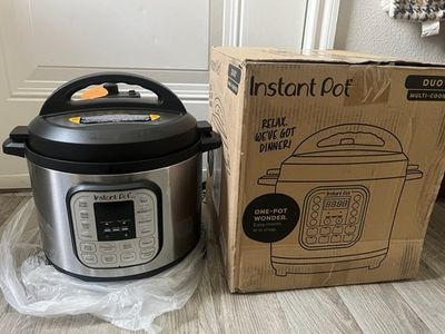 #ad Instant Pot Duo 7 in 1 Electric Pressure Cooker Stainless Steel Black Has Dent $69.99