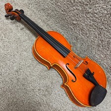 Unlabeled 3/4 Violin Flame Maple w/ Case  Bow A