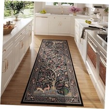  Runner Rug Vibrant Tree of Life-Patterned Vintage Kitchen Rugs Non Slip 