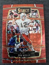2022 Panini Select Draft Picks Concourse Jim Kelly #61 Red Lazer Prizm