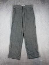 Nautica Youth Boy's Size 10 Black Herringbone Twill Dress Pants