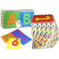 LeanToys Farbenfrohes Schaumstoffpuzzle Alphabet Und Zahlen 36-Teilig