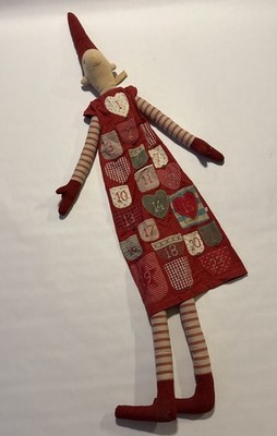 Maileg Danish Christmas Pixie Advent Girl Doll 57  Hanging Red Hearts