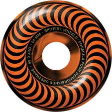 SPITFIRE F4 99a CLASSIC SWIRL 54mm BLK W/ORG WHEELS SET
