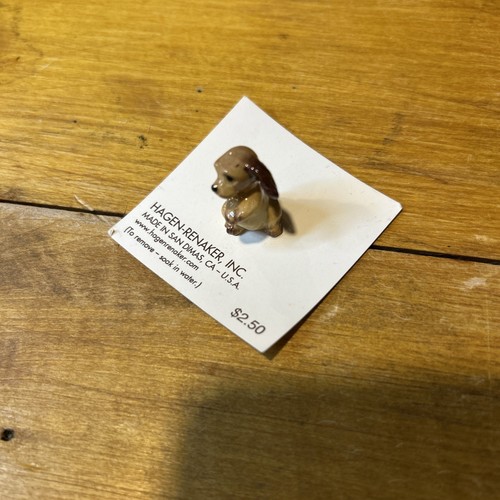 Hagen-Renaker Miniature Cocker Spaniel Pup Sitting Up 00092 Dog Ceramic On Card - Picture 5 of 6