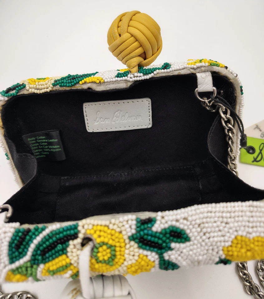 Nuevo con etiquetas Bolso sin asas Sam Edelman Annabelle estuche rígido con cuentas talla OS venta al por menor $128.00 Foto 4 de 4